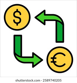 Exchange Rate Icon Element For Design