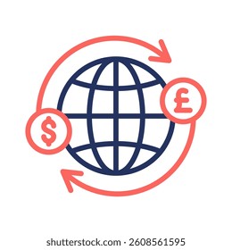Exchange Rate Icon Element for Design