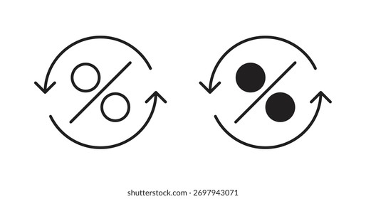 Exchange rate icon line. eps 10 vector illustration