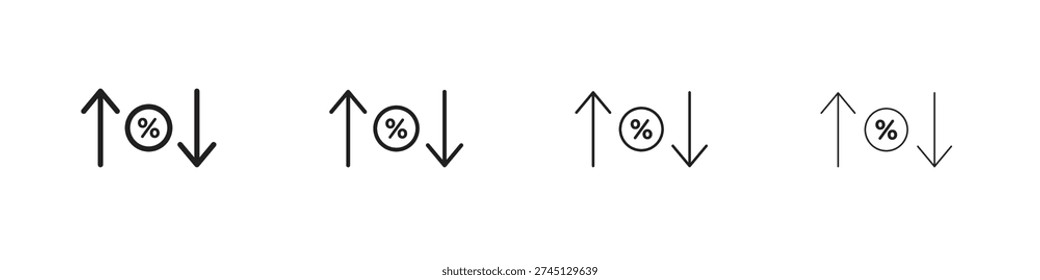 Exchange rate icon outline vector. outline icons collection.