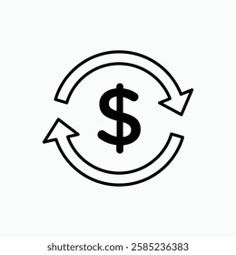 Exchange rate icon. simple vector icon
