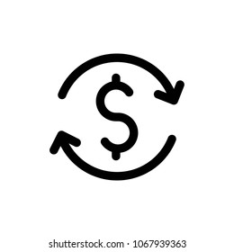 exchange rate icon vector