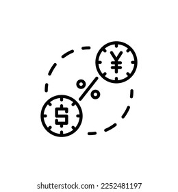 Exchange Rate icon in vector. Logotype