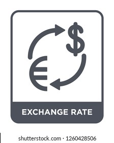 exchange rate icon vector on white background, exchange rate simple element illustration
