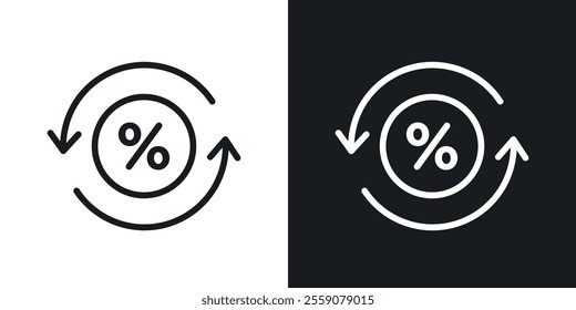 Exchange rate icons. vector set in black colors