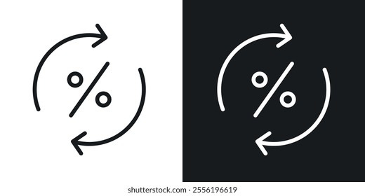 Exchange rate linear icon set for app, and web design.