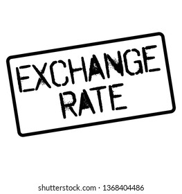 EXCHANGE RATE stamp on white