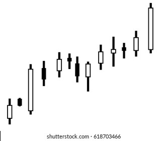 Exchange Rates. Chart of a currency or commodity market. Abstract of financial data Stock. The trend on the increase in market. Vector illustration