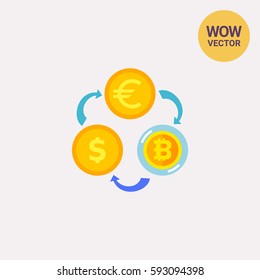 Exchange Rates Concept Icon