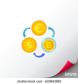 Exchange Rates Concept Icon