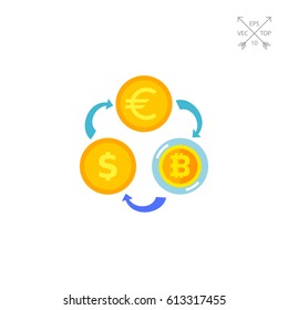 Exchange Rates Concept Icon
