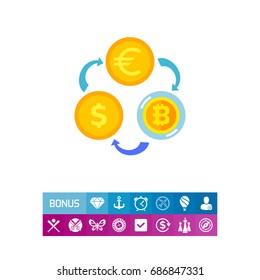 Exchange Rates Concept Icon