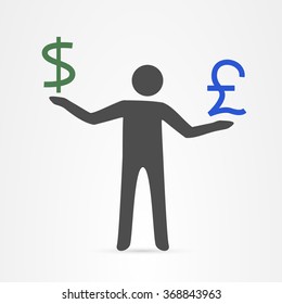 Exchange Rates. Dollars and pounds