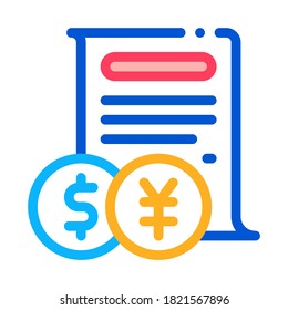 vector de icono de tipos de cambio. signo de los tipos de cambio. ilustración de símbolo de color