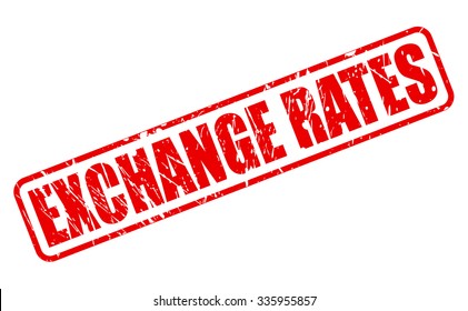 EXCHANGE RATES red stamp text on white