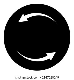 Exchange Recycling Flat Icon Isolated On White Background