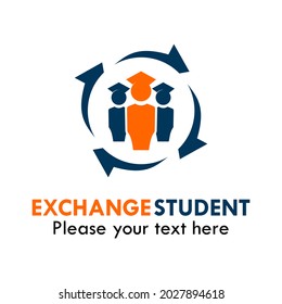 Exchange student  logo template illustration