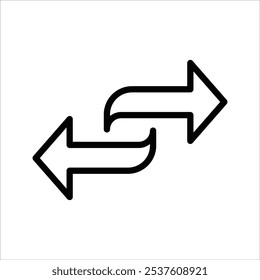 exchange swap trade simple line icon