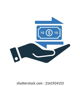 Exchange, transaction icon. Simple editable vector design isolated on a white background.