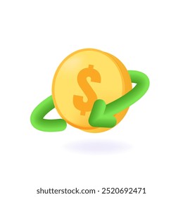 Exchange transfer rate concept. Vector illustration.
