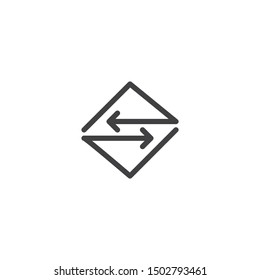 Exchange, transfer, sync, direction arrow. Vector icon template
