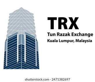 La Torre de Intercambio TRX y Skyscape Silhouette - Arquitectura moderna en Kuala Lumpur Malasia. Intercambio Tun Razak 106. Torre de la Firma en Kuala Lumpur.
