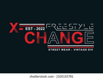 exchange typography for print t shirt