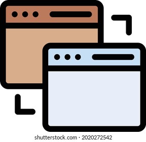 exchange vector colour line icon