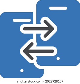 exchange vector glyph colour icon
