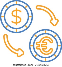 Icono de vector de intercambio. Se puede usar para imprimir, móviles y aplicaciones web.