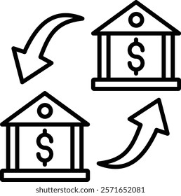 Exchange vector icon. Can be used for printing, mobile and web applications.