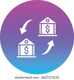 Ícone de vetor do Exchange. Pode ser usado para impressão, aplicativos móveis e da Web.
