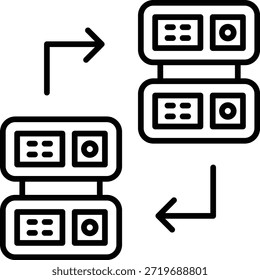 Icono de Vector de Exchange. Se puede utilizar para aplicaciones de impresión, móviles y de Web.