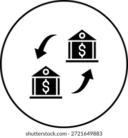 Icono de Vector de Exchange. Se puede utilizar para aplicaciones de impresión, móviles y de Web.