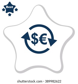 Exchange vector icon. Finance symbol. Money.