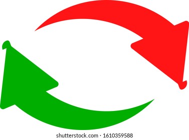 Exchange vector icon. Flat Exchange symbol is isolated on a white background.