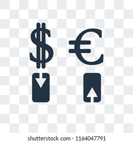 Exchange vector icon isolated on transparent background, Exchange logo concept