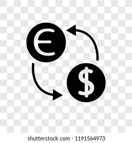 Exchange vector icon isolated on transparent background, Exchange transparency logo concept