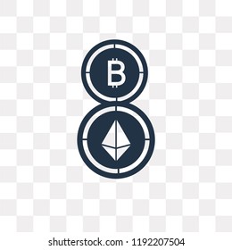 Exchange vector icon isolated on transparent background, Exchange transparency concept can be used web and mobile