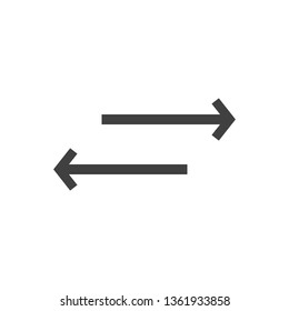 exchange vector icon isolated on white background. vector illustration eps10