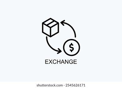 Icono De Vector De Intercambio O Ilustración De Logo
