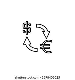 Exchange vector line icon icons design