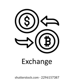 Exchange Vector    outline Icons. Simple stock illustration stock