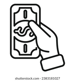 Exchange wallet credit cash icon outline vector. Card safe. Sign business stock