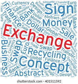 Exchange ,Word cloud art  background