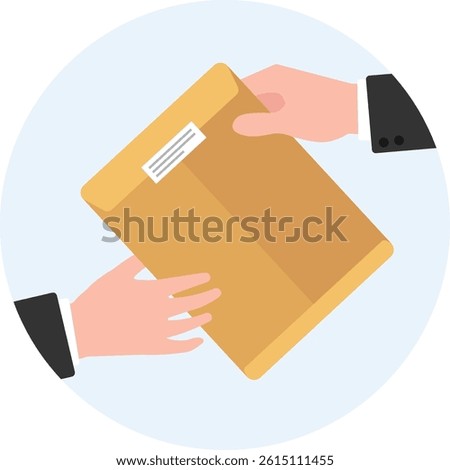 Exchanging document folder icon, Document folder file sending and receive.