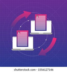 Exchanging files. Copying files between devices.