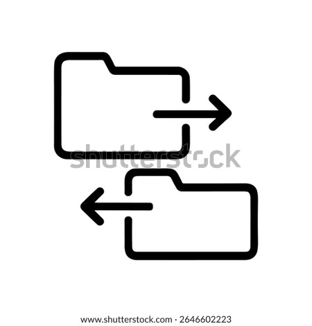 Exchanging folders with arrows illustration. Icon Symbol Illustration