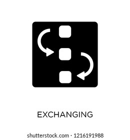 Exchanging icon. Exchanging symbol design from Strategy collection. Simple element vector illustration on white background.