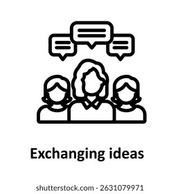 Exchanging ideas Vector icon which can easily modify or edit 
